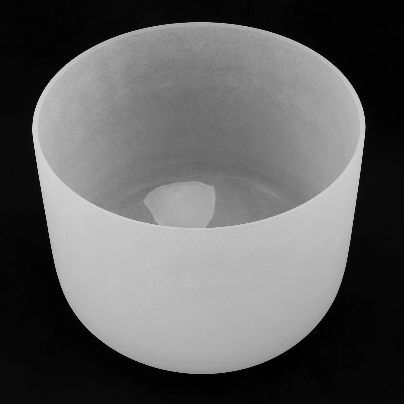 【~ New ABHW】8 Inch 432Hz Singing Bowl Perfect Sound Note D Navel Chakra Frosted Quartz Crystal Meditation with Rubber Ring
