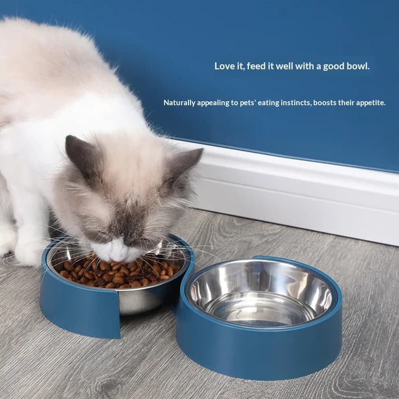 Nuove Ciotole Doppie per Animali Domestici, Design Integrato a Forma di S, Ciotola Minimalista per Cibo Gatti, Dispenser Acqua per Cani, Accessori per Animali