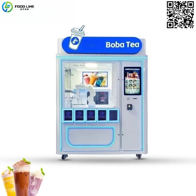 Customized Bubble Tea & Milk Tea Vending Machine-SDK Enabled 5G Hot/Cold Beverage Unmanned Retail With Inventory Management