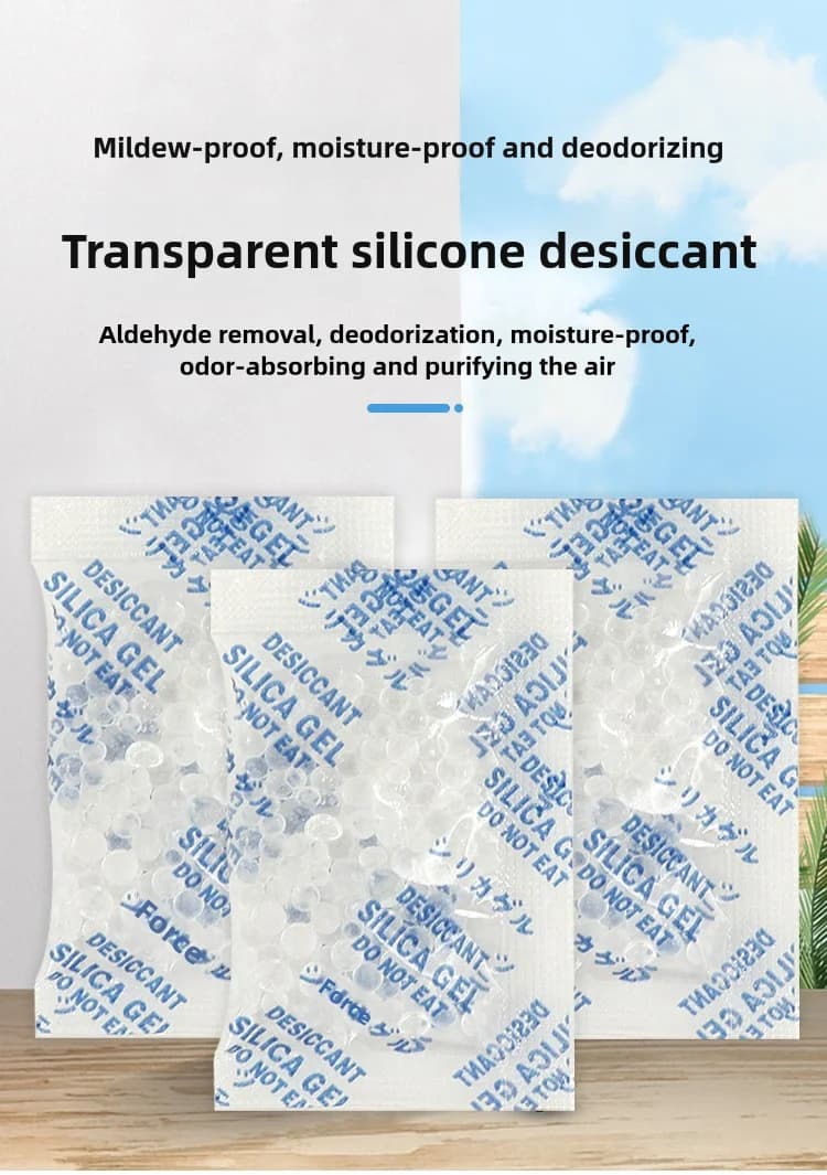 1g Silica Gel Desiccant Small Bag Transparent Moisture Bead Electronic Bag Clothing OPP Silicone Desiccant