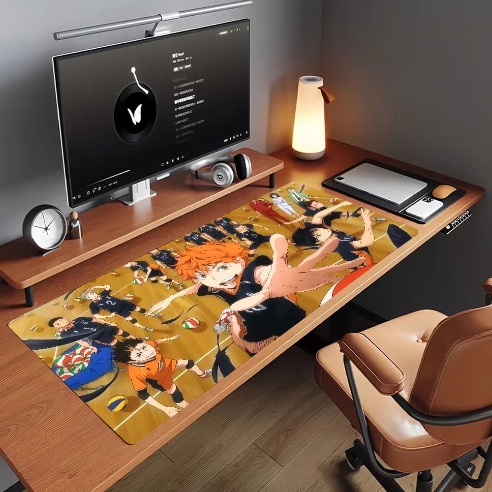 Tappetino per mouse Comic Haikyuu, tappetino per computer in gomma antiscivolo, tappetino per computer Gamer Balance Decoracion, tappetino per laptop, ufficio, grande