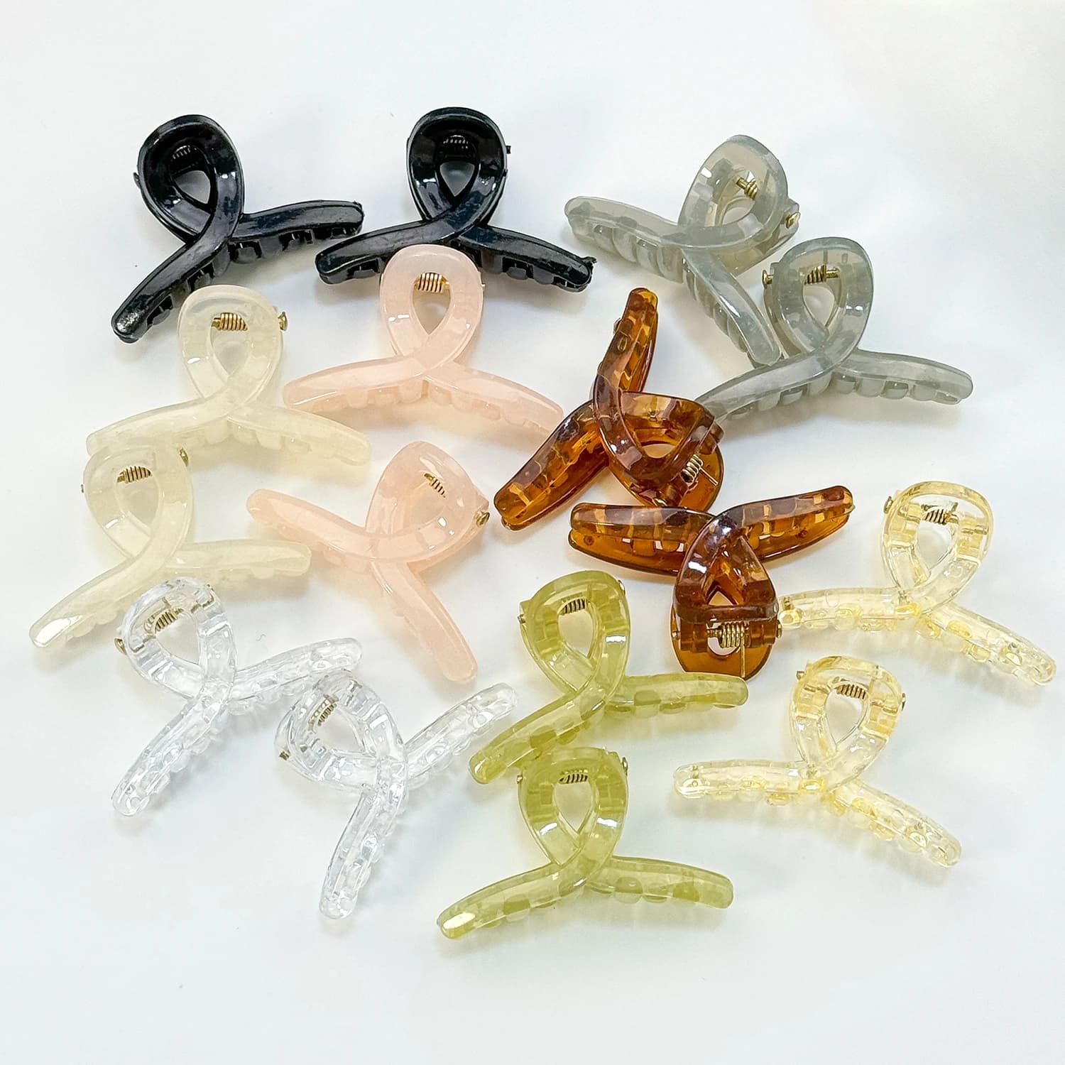 2/16pcs Cute Mini Hair Claw Girls' Dances Of Plastic Caps Holder Horsetail Hair Bars Girls' Dances FAI FROM TE Accessories For Handmade Hair