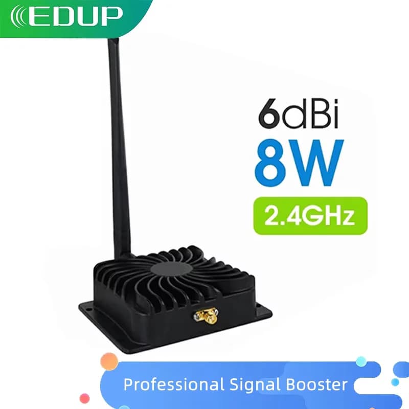 EDUP Wifi Booster 2.4GHz 8W Wifi Amplificatore di segnale di potenza Gamma router Estendi Booster 6dBi Adattatore antenna wireless 802.11b/g/n
