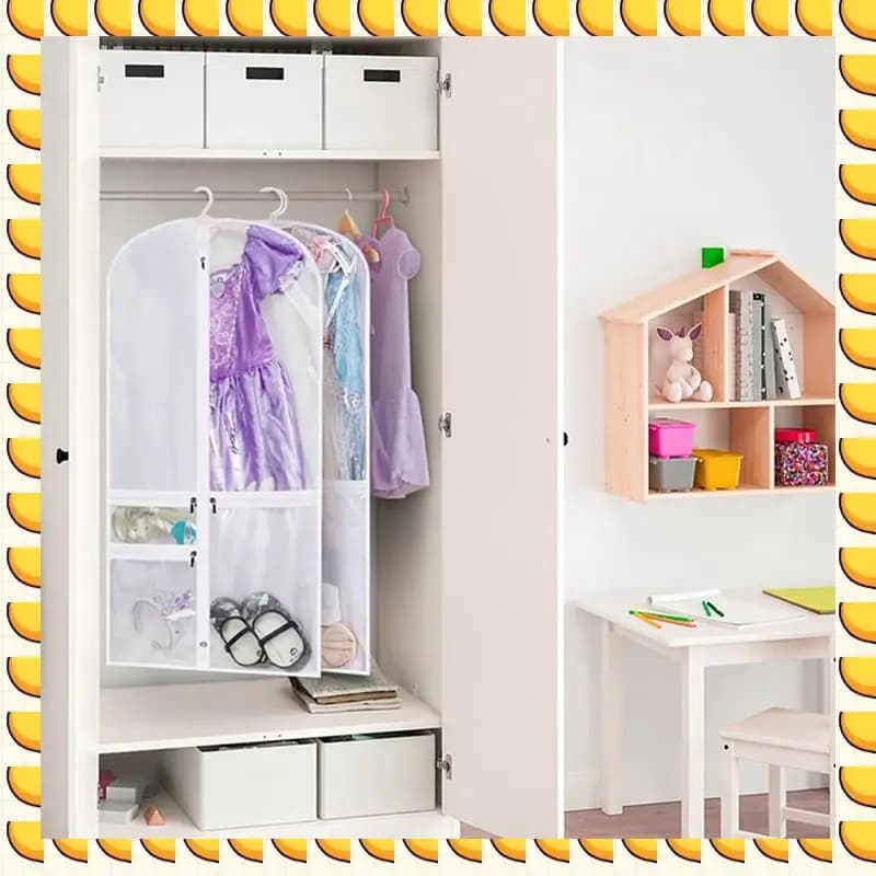 BAAU Borsa per indumenti per costumi da ballo, borsa per indumenti da 50 pollici per competizioni di danza, copertura per vestiti appesi per bambini per armadio per ragazze