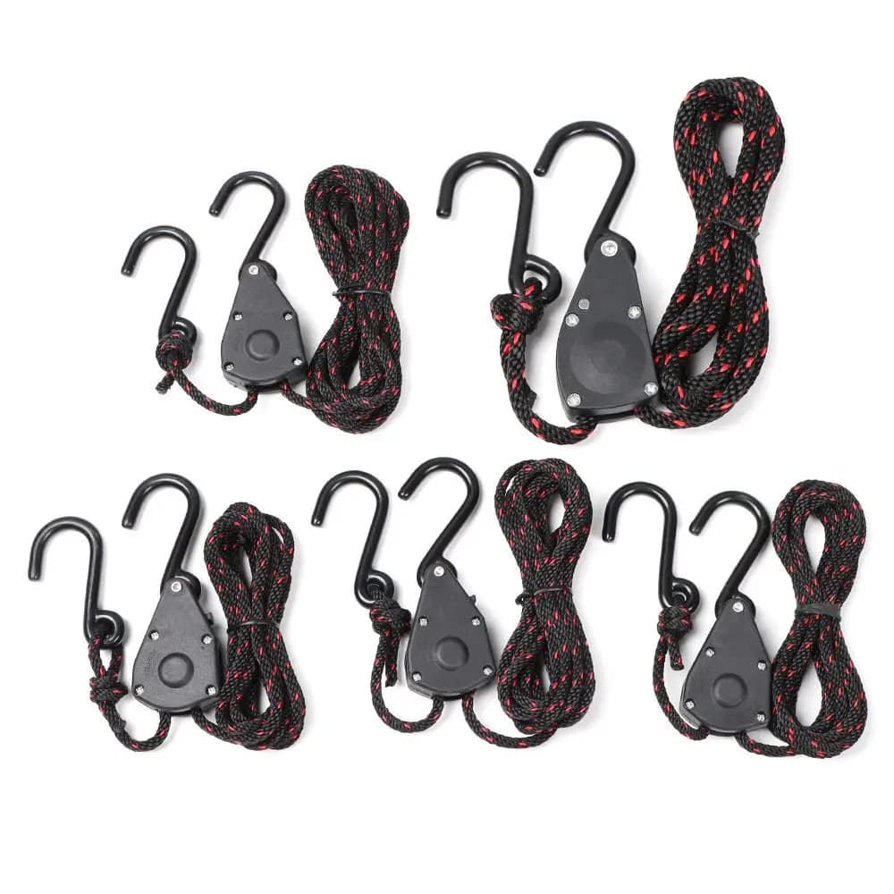 1/4 1/8 pollici Heavy Duty regolabile Hanging Rope Clip puleggia cricchetti Kayak canoa barca Bow Stern Rope Lock Strap accessori per tende