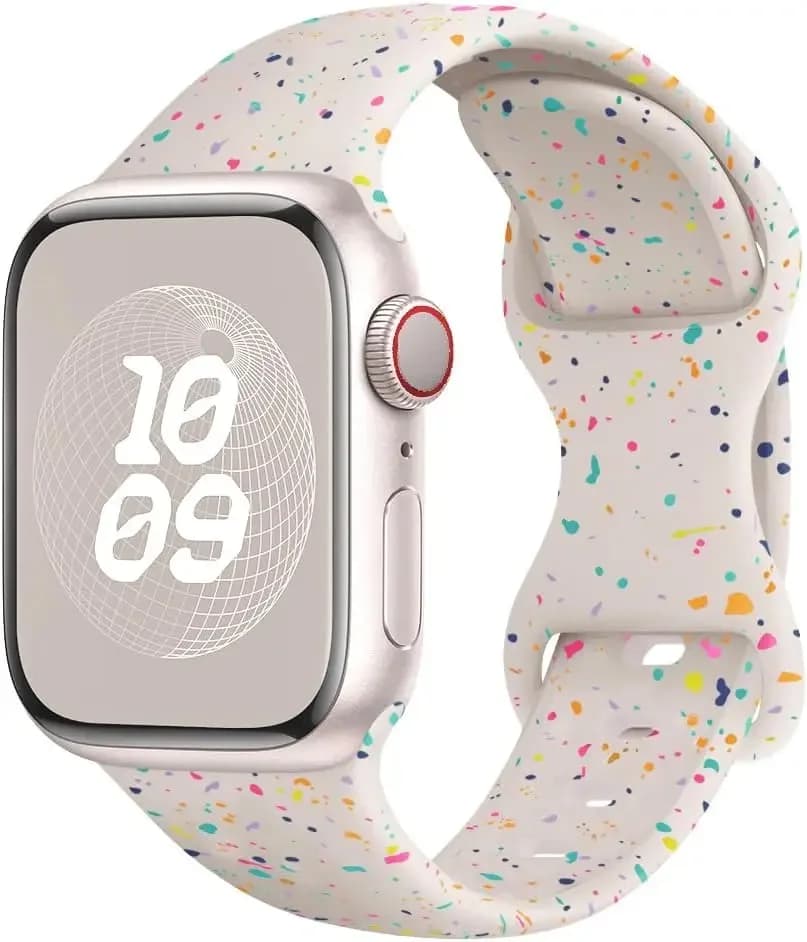 Cinturino in Silicone Riciclato per Apple Watch 38mm-49mm, Braccialetti Sportivi per Donne, Uomini e Bambini