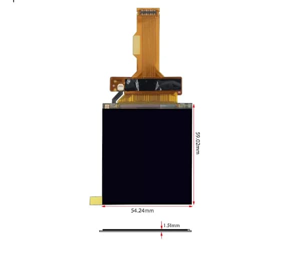 Schermo quadrato LCD da 2,9 pollici LS029B3SX04 LS029B3SX02 Schermo per proiettore VRAR 1440x1440