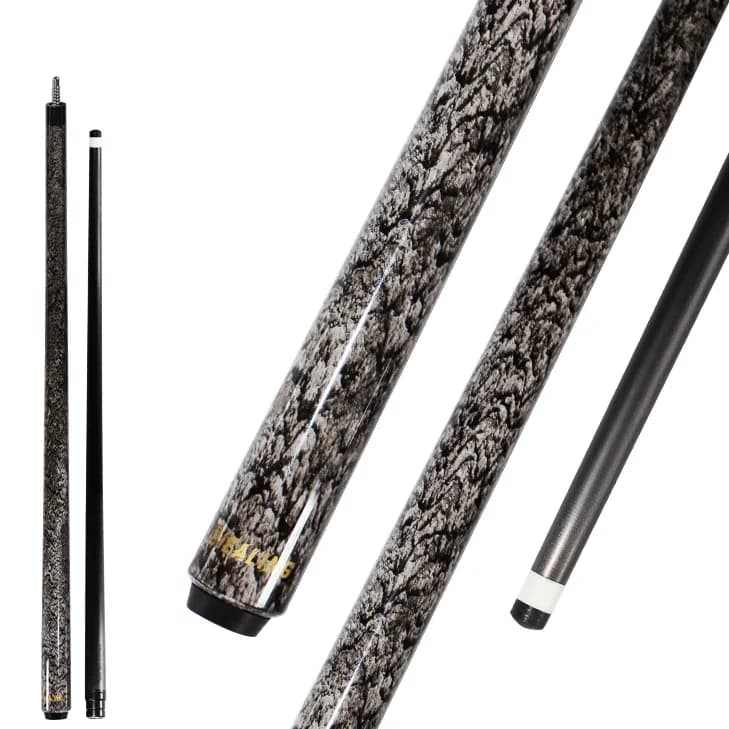 Stecca da biliardo in fibra di carbonio da 12 mm, nuova stecca da biliardo da biliardo progettata dalla sabbia rapida, radiale da 1410 mm con punta H nera personalizzabile