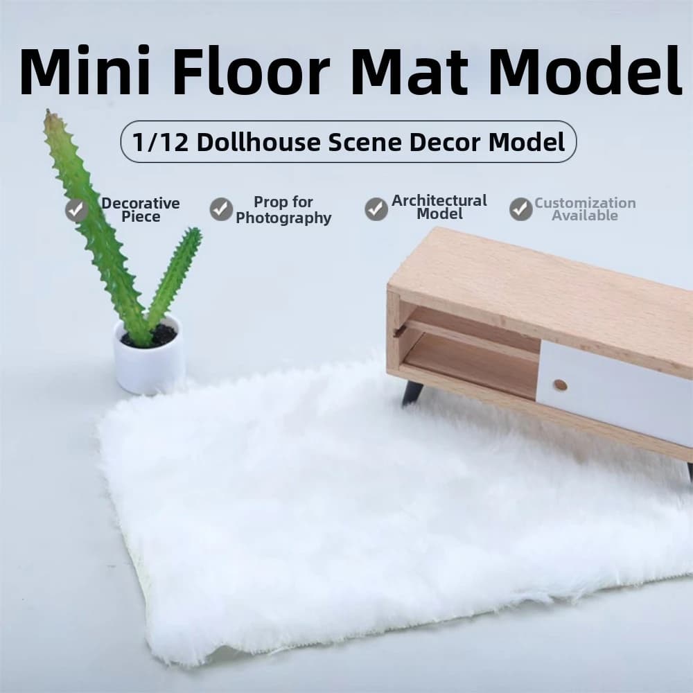 Nuovo Tappeto in Miniatura 1:12, 5 Stili, Tappetino Simulato per Casa delle Bambole, Decorazione in Miniatura per Casa delle Bambole