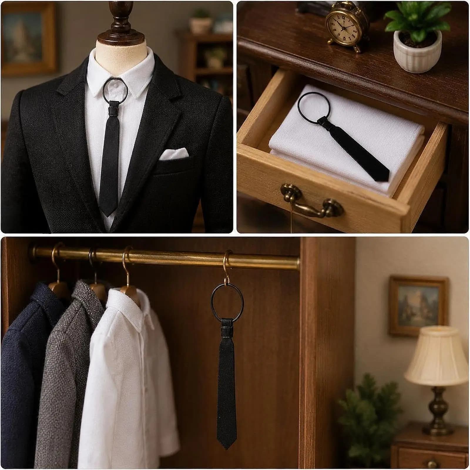 Camicia e cravatta per bambole, accessori di abbigliamento in scala 1:6, completo per action figure da 12 pollici.