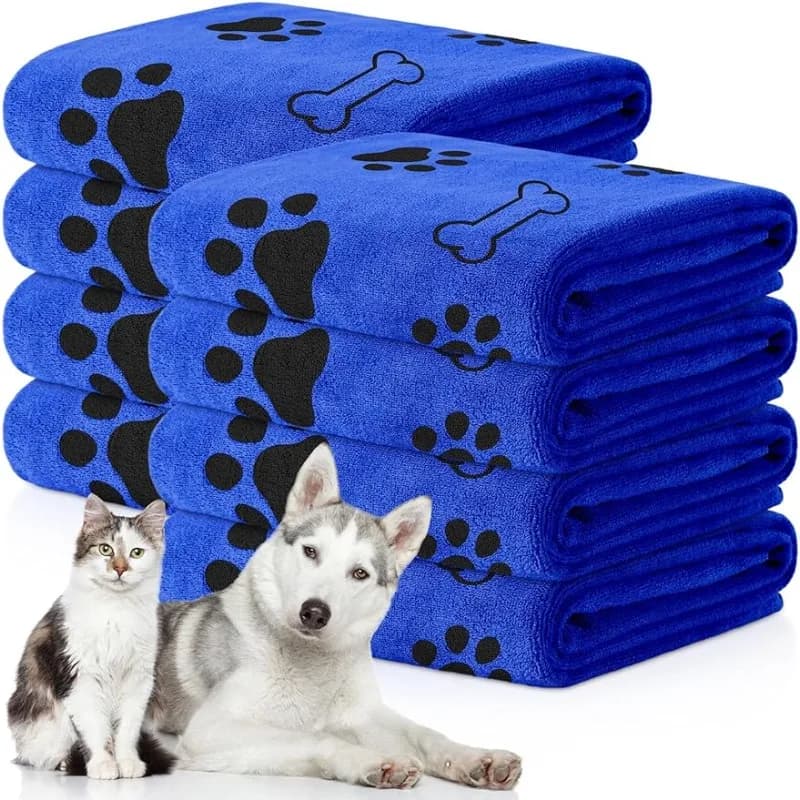 Pet bath towel mat quick-drying water absorption enlarged and thickened bath microfiber cat and dog pet towel, bath towel