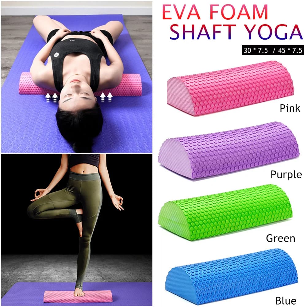 Half Round 30-45 cm EVA Massage Foam Roller Yoga Pilates Fitness Equipment Balance Pad Yoga Massage Blocks Floating Point