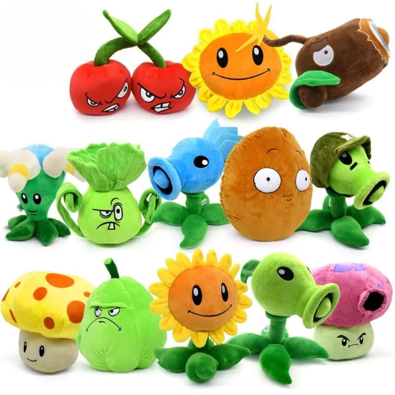 Peluche del Gioco Plants Vs Zombies, Bambola Morbida PVZ Squash Cherry, Giocattoli Imbottiti Carini, Regalo di Compleanno per Bambini