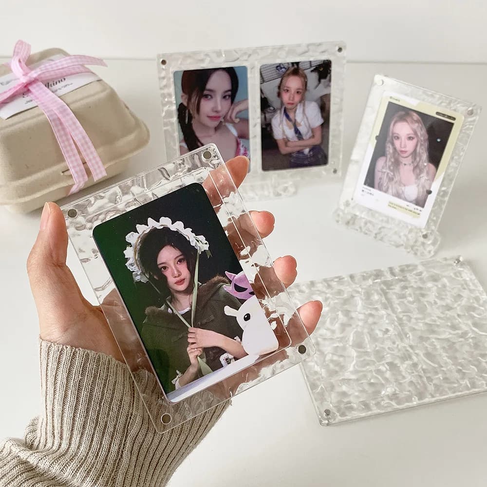 Acrylic Photo Frame Compact Picture Frame Stand Kpop Photocard Holder Professional Appearance Desktop Card Display For Trading