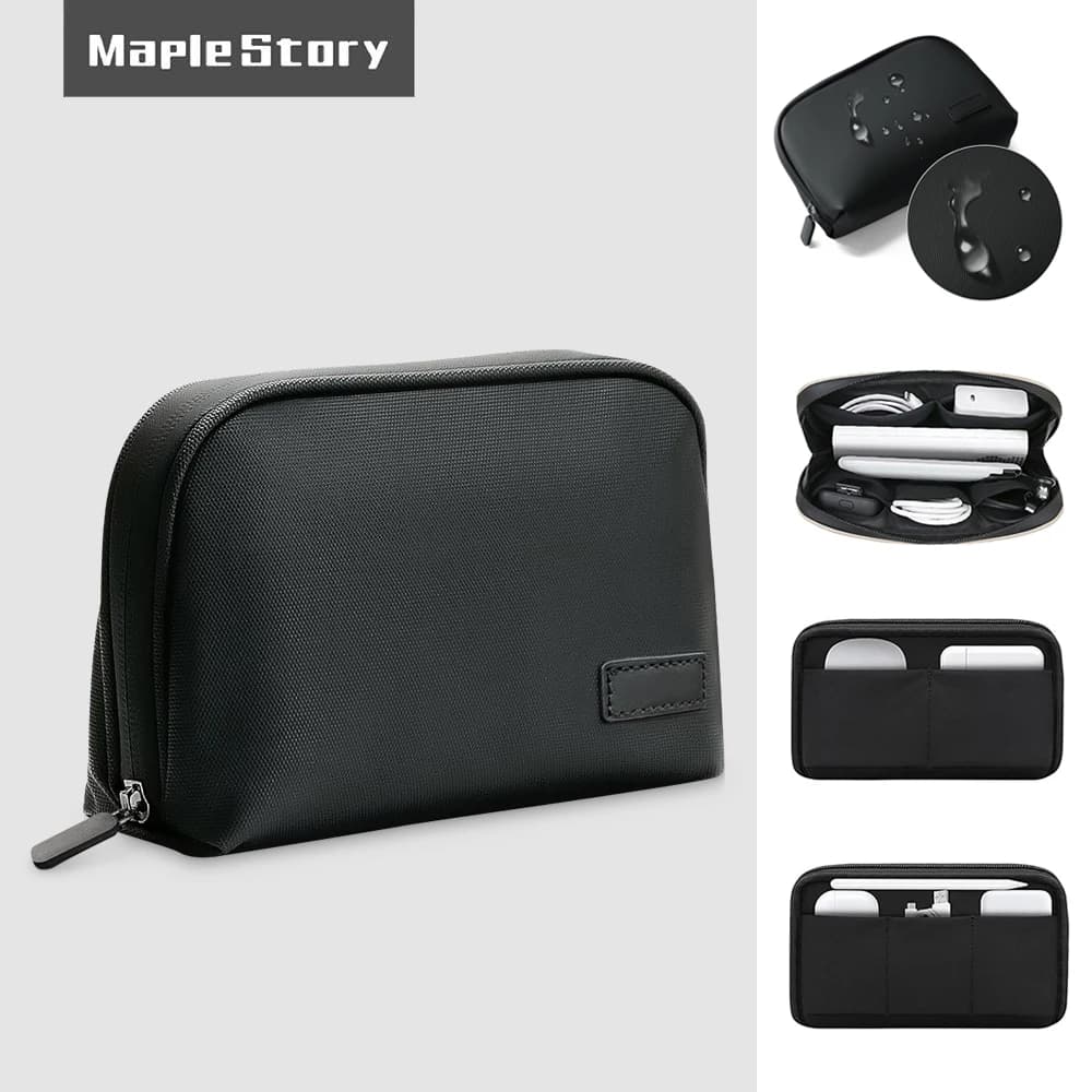 Waterproof Digital Electronic Organizer Cable Holder Bag Portable Charger Bag for USB Data Line Travel Makeup Bag