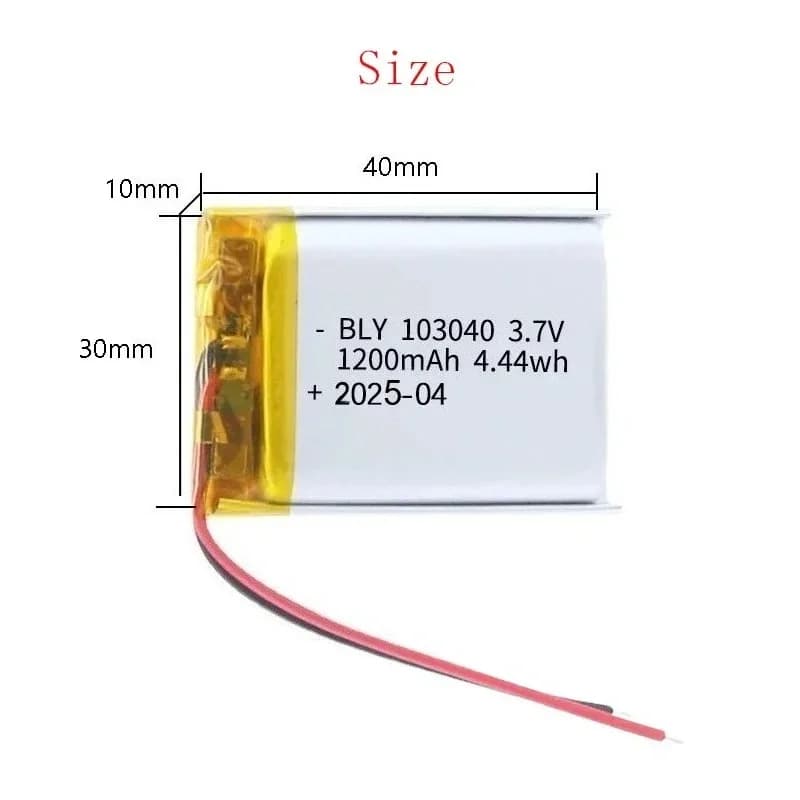 103040 3.7V 1200mAh Batteria ai polimeri di litio di ricambio per navigatore GPS Altoparlante Bluetooth Auricolare Lettore MP3 Controller PS4 1-10PCS