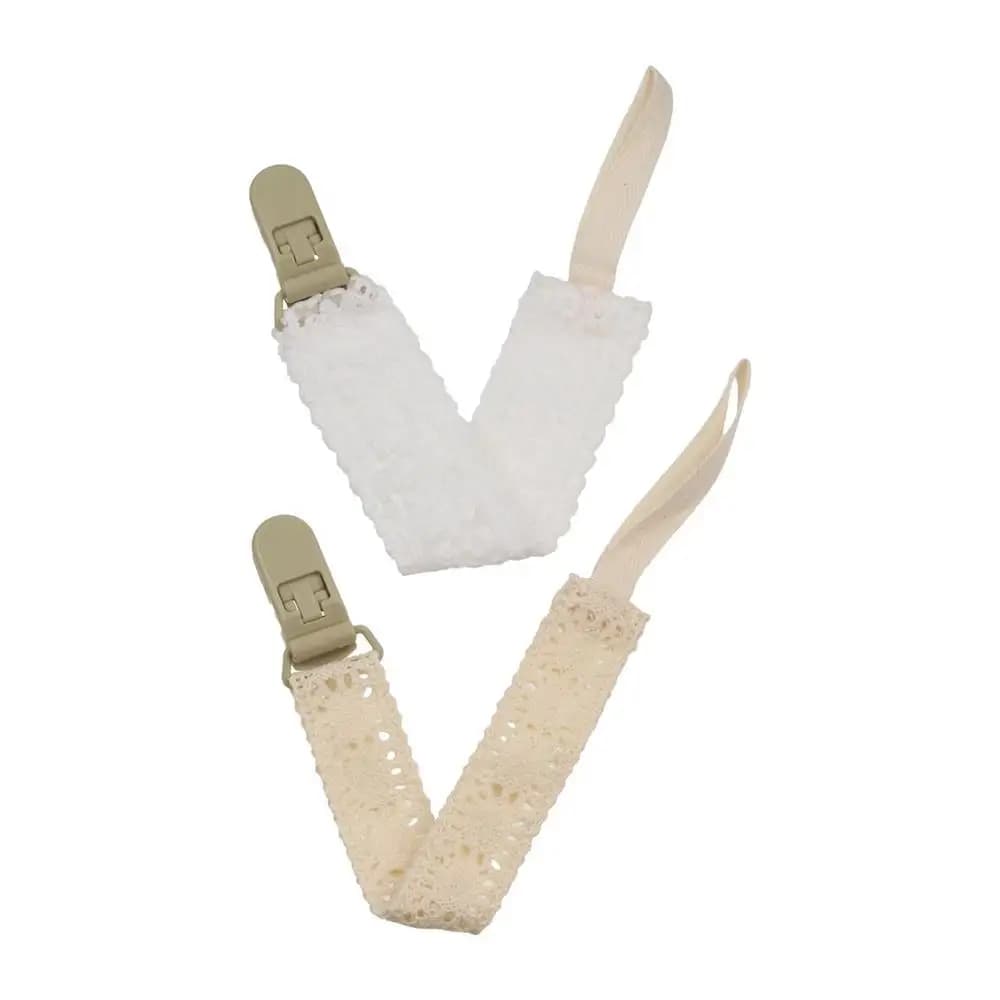 Simpatico pizzo per bambini, catena per ciuccio, cinghie per massaggiagengive regolabili, porta succhietto, clip per ciuccio floreale, clip per capezzoli, per bambini