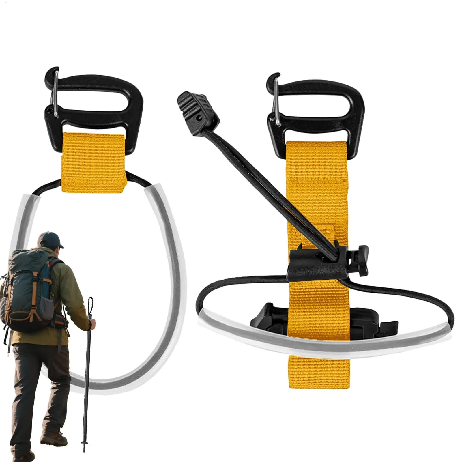 Hiking Pole Fixing Strap Trekking Pole Carrier Quick Release Buckle Cord Hiking Pole Fixing Lanyard For Travel Trail Camping