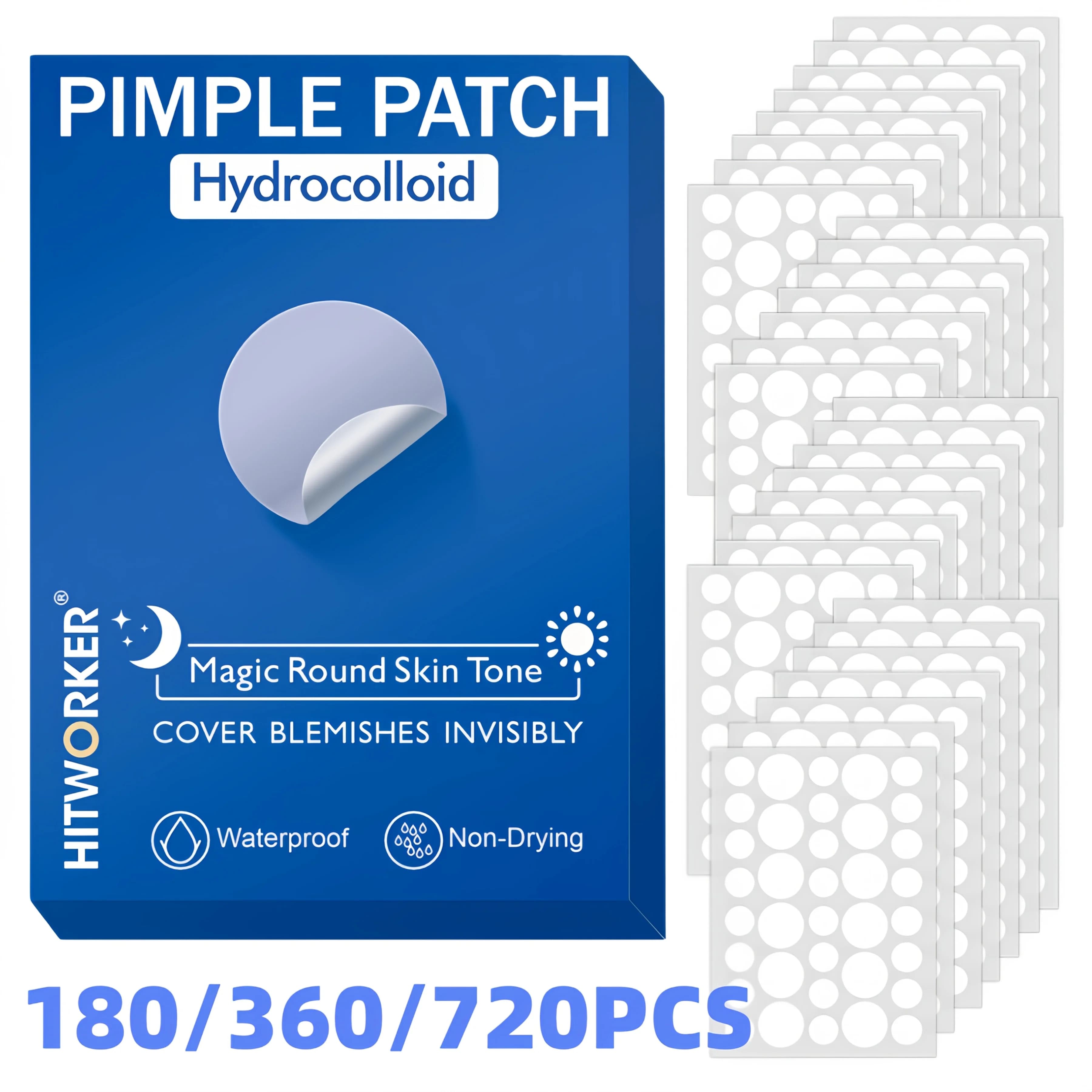 180/360/720 acne patches, non-irritating water-based gel, suitable for all skin types