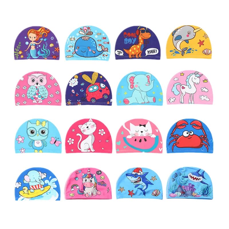 Swimwear with Animal Pattern Cartoon for Kids Boys Girls Comfortable Ear Protection Swimwear Swimming Accessories for Swim Hats