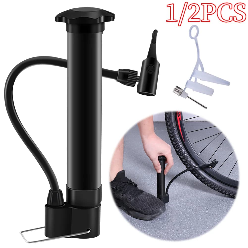 Pompa d'aria manuale per bici 80PSI Valvola Schrader Gonfiatore per pneumatici per palloncini Pompa per pneumatici per bicicletta leggera per palline per mountain bike da strada