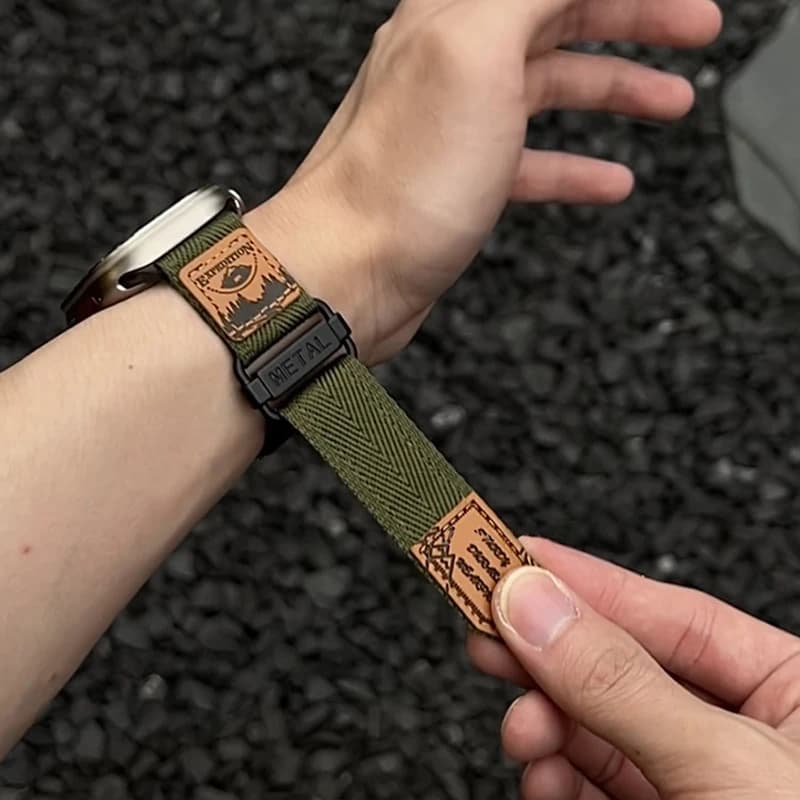 Nylon Loop Strap for Apple Watch 10 Ultra 9 Band 46mm 42mm 49mm 45mm 41mm 44mm 40mm Men Trail Sport iWatch 8 se 7 6 Bracelet 5 4