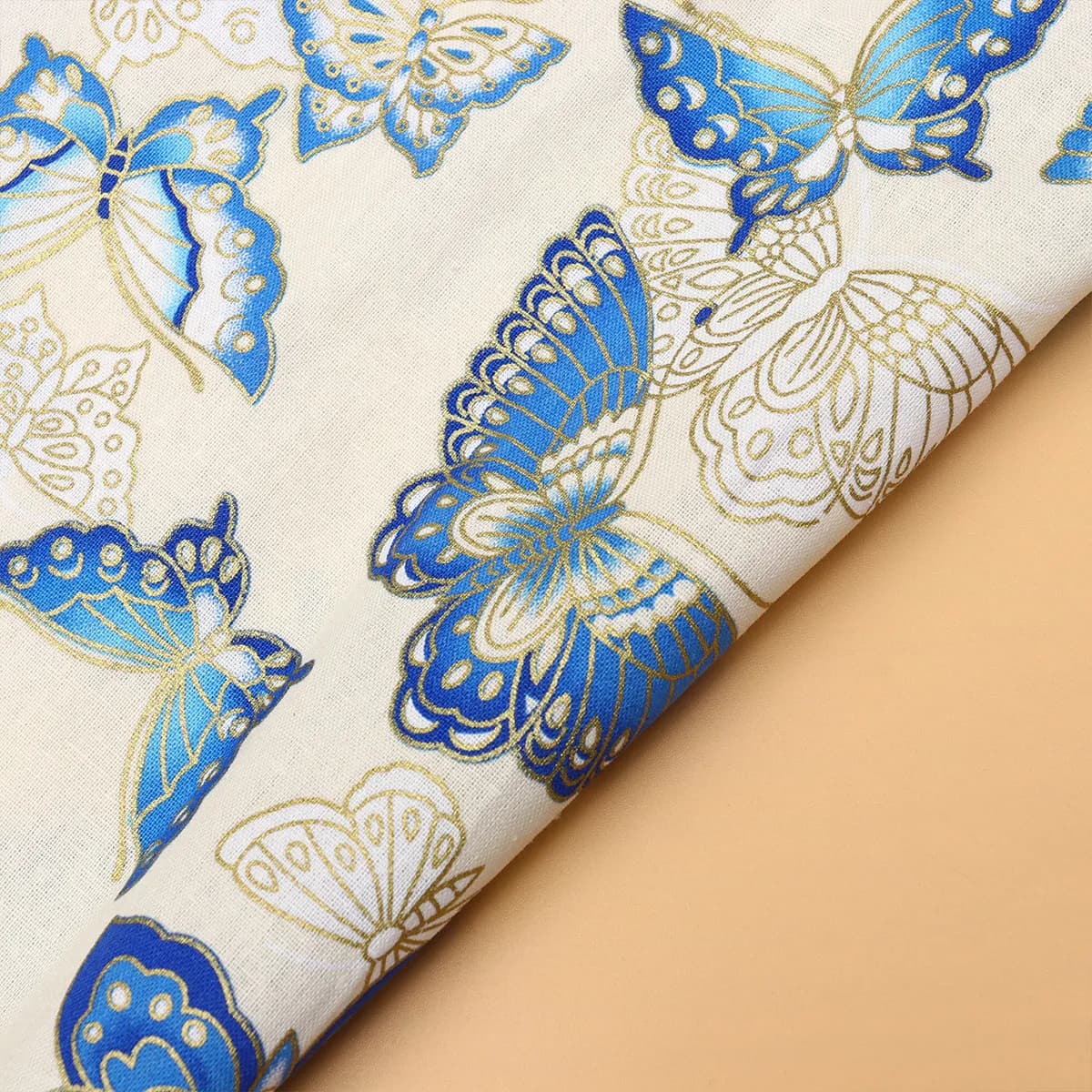2 Pezzi di Tessuto in Cotone per Patchwork Fai-da-Te, Piccoli Motivi Floreali, Morbido e Confortevole per Cucito, Artigianato, Trapunte e Cuscini