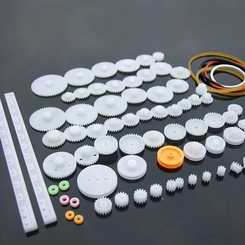 75 pz/lotto plastica cremagliera puleggia cinghia verme singola e doppia marcia 8-56 denti