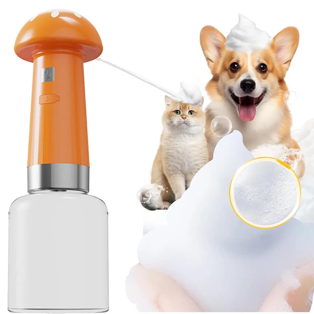 Macchina elettrica per la pulizia del schiuma del cane Dispenser automatico del sapone per cani per il bagno Bottiglia di miscelazione del shampoo per animali domestici ricaricabile per la pulizia
