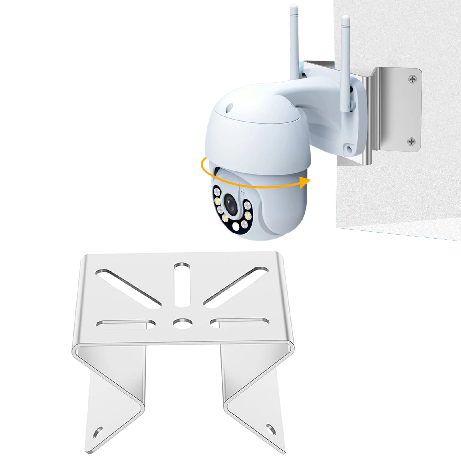 Corner Bracket for Monitoring for Wall Mounting Universal Mounting for Security Camera Support for Rust Resistant Stainless Steel Surveillance