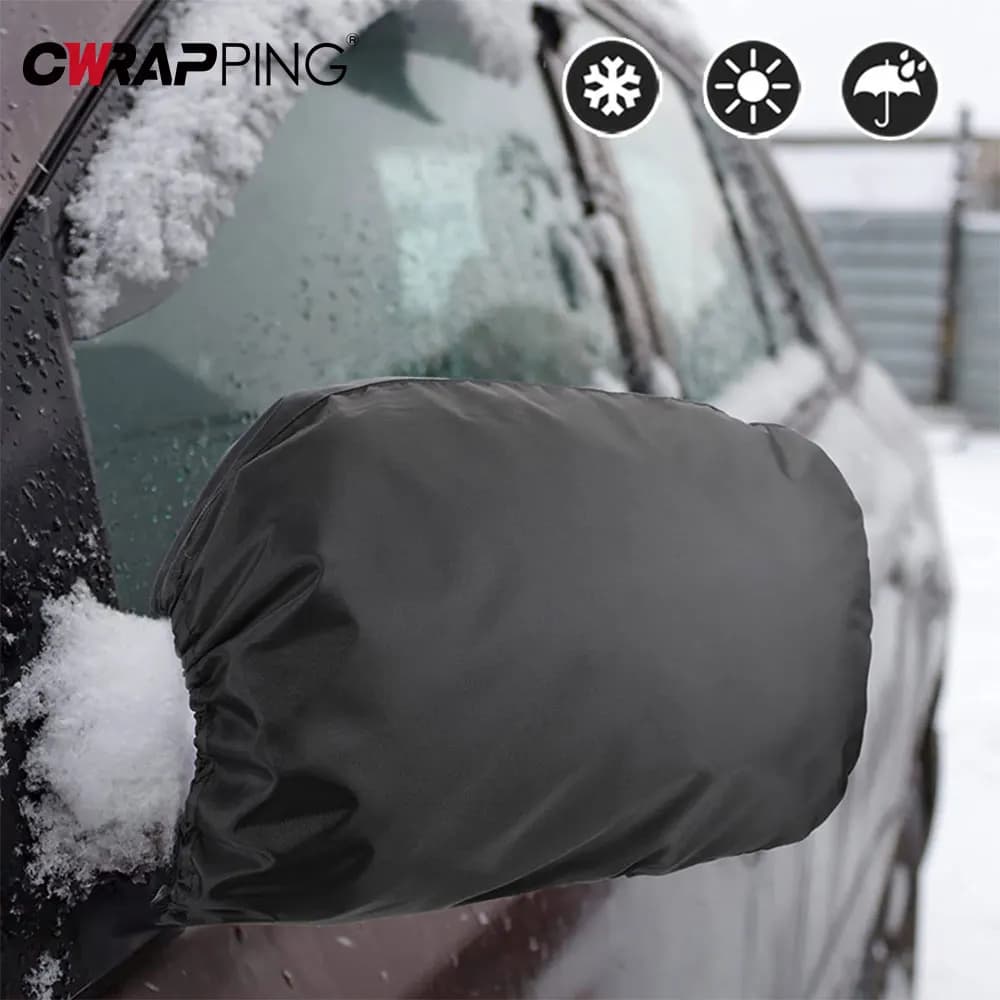 2PCS Car Rear View specchietto laterale Auto Snow Cover Ice Winter Frost Guard Waterproof Side Mirror Caps Shell Case Cover Protection