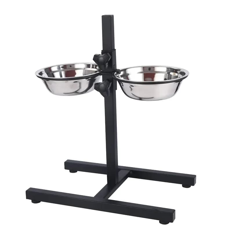 Adjustable Elevated Dog Bowl Table,High Dog Food Bowl,Double Adjustable Elevated Raised Luxury Pet Cat Dog Bowl Stand