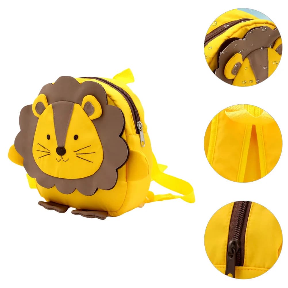 Zaino Antifurto per Bambini con Design a Leone Cartoon, Gancio Staccabile, Corda Antifurto Sicura, Cinghia Regolabile, Borsa per Asilo e Scuola