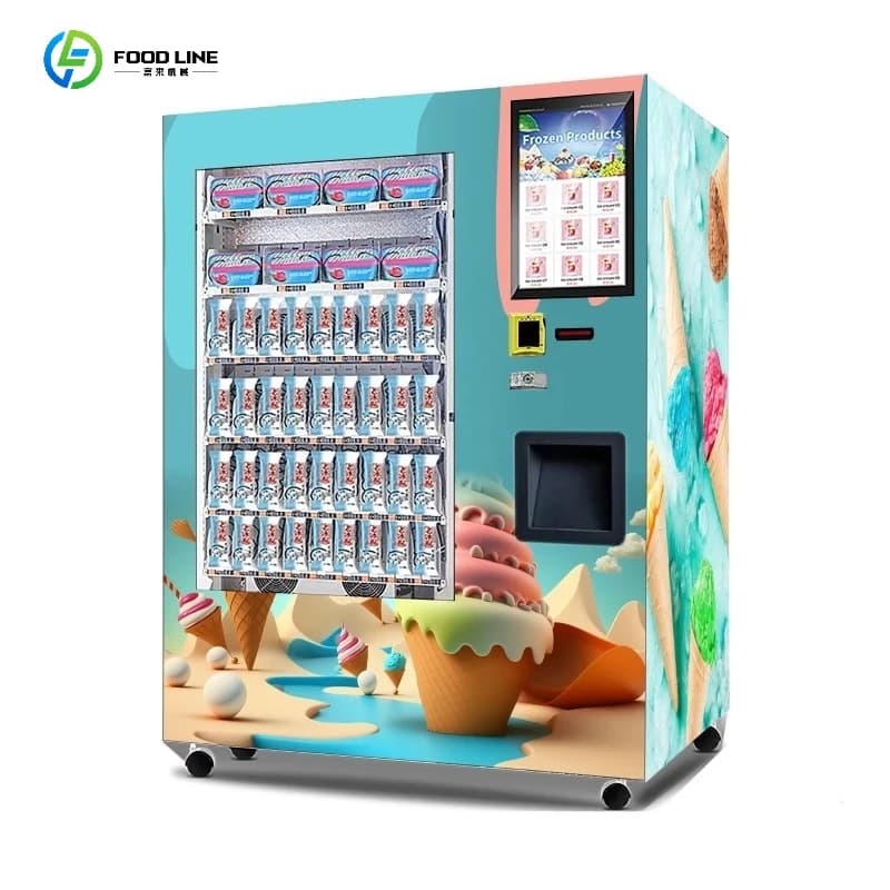 Distributore Automatico di Frullati di Frutta Congelata con Gettoniera Personalizzato per Centri Commerciali