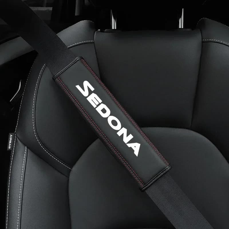 For kia SEDONA 1pc protective cover for inner safety belt in cow leather for car accessories kia rio