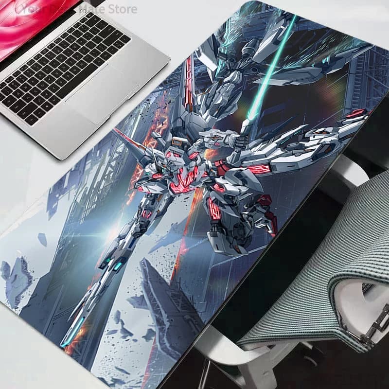 Tappetino per mouse Mobile Suit Gundam per giocatori professionisti di e-sport, tappetino per mouse da scrivania in gomma per PC, tastiera e notebook