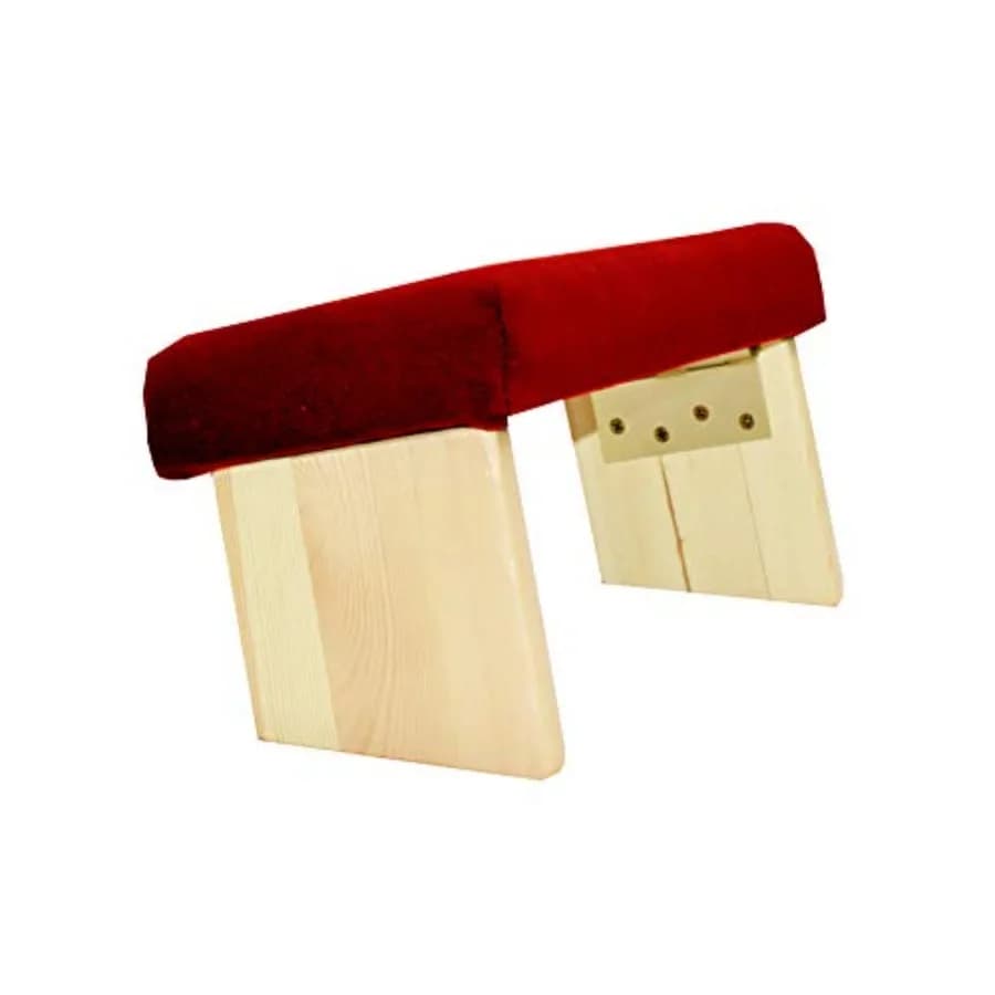 Maroon Foldable Meditation Chair - Yoga Zen Meditation Bench Kneeling Stool - Wooden Meditation Stool with Cushion - Prayer Kne