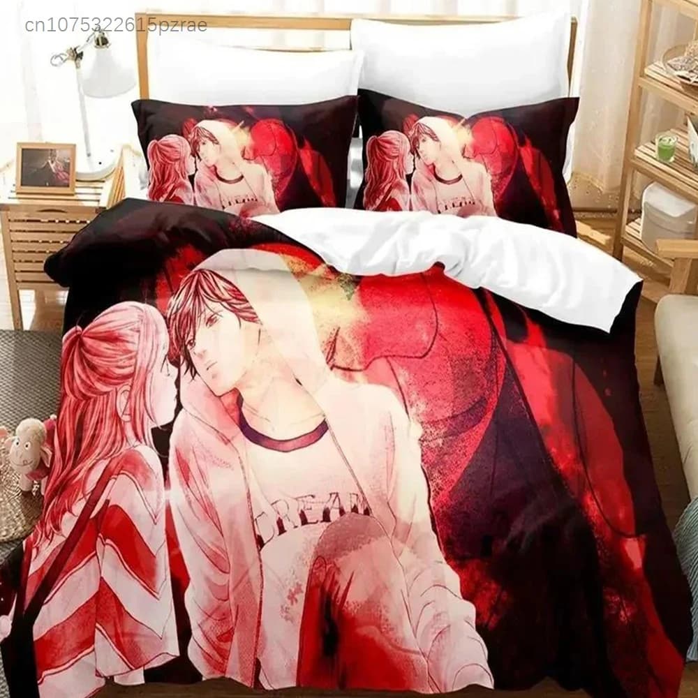 Top AO HARU RIDE Bedding Set Single Twin Full Queen King Size Bed Set Adult Kid Bedroom Duvetcover Sets 3D Print Anime