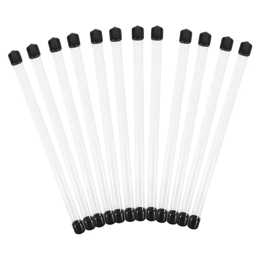 12 Pezzi Tubi Porta Incenso Leggeri e Compatti in Acrilico Trasparente PVC con Coperchio Sigillato, Contenitore Portatile per Incenso