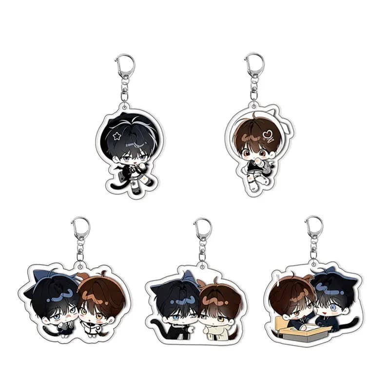 Cartoon Anime Character Acrylic Keychain Kim Dokja Yoo Joonghyuk Figure Bag Charms Backpack Pendant Friends Gifts Car Pendant