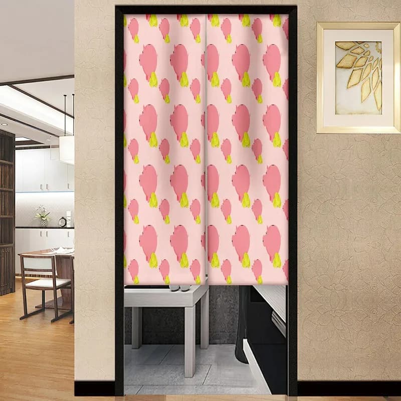 Simpatici maiali Animali All'aperto Tenda per porta Naso Orecchie di animali Camera da letto Cucina Divisorio Ingresso casa WC Appeso Mezze tende Decor