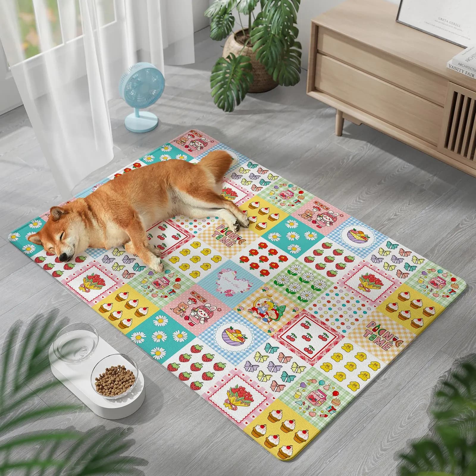 Tappetino Refrigerante per Cani, Lettini Rinfrescanti per Cani di Taglia Grande da Interno ed Esterno, Coperta Estiva Pieghevole e Lavabile Non Tossica per Animali Domestici