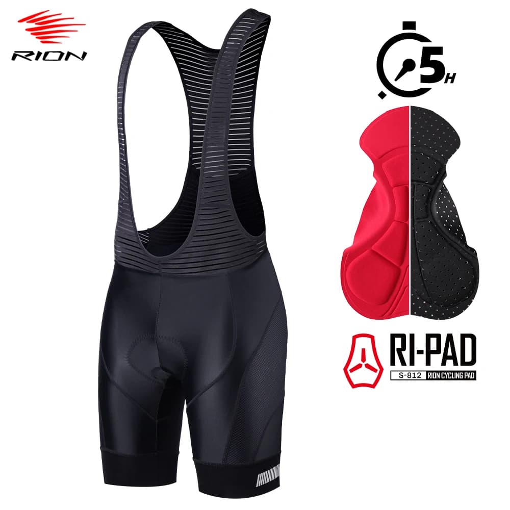 Cycling shorts RION Shorts with men's straps MTB padded tights Cycling clothing for mountain bike riding on long distance Open air sports 5H