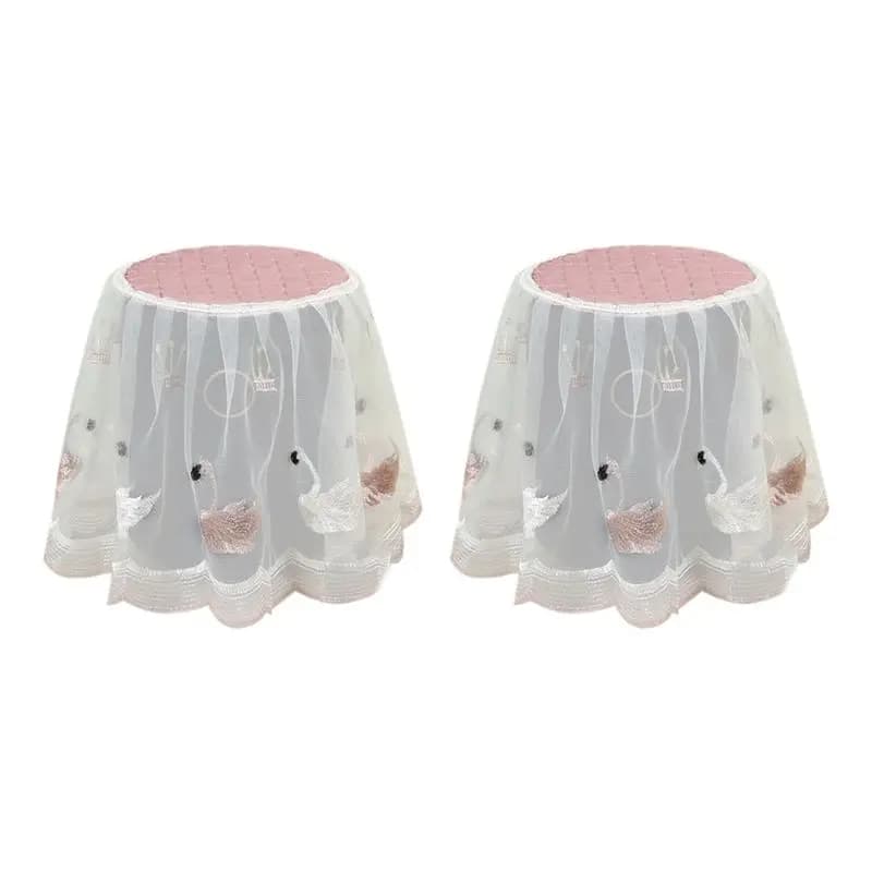 GOOD-2Pcs Copertura antipolvere per friggitrice ad aria, in tessuto di pizzo, con disegni a cartoni animati, 25X25x25 cm