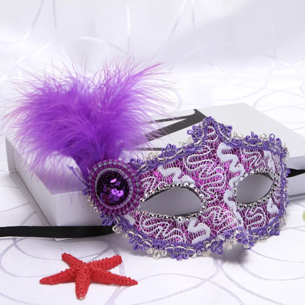 Party Mask Feather Lace Mask Sexy Venetian Mascara Halloween Carnaval Cosplay Eye Masque Bar Nightclub Maske Face