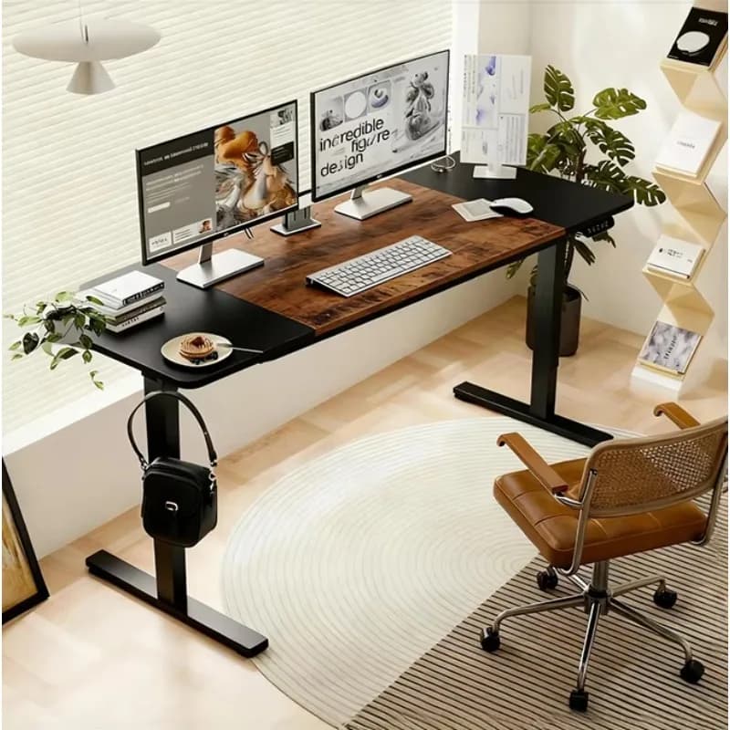 Scrivania Elettrica Regolabile in Altezza con Doppio Motore Brushless per Ufficio e Studio - Telaio per Tavolo Elettrico Sit-Stand