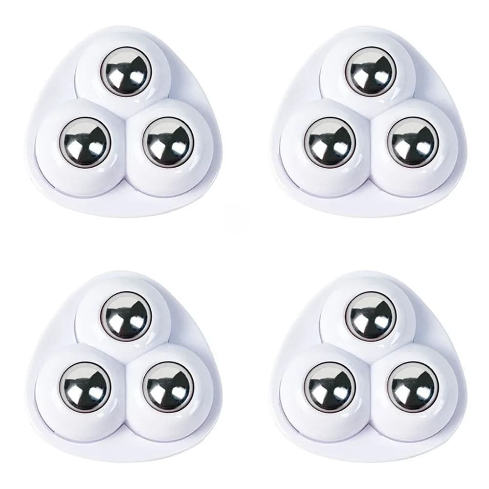 Can Bottom Bins White Storage Box 360° Rotation Wheel Universal Self-adhesive Wheel Mini Caster Wheels Sticky Swivel Pulley