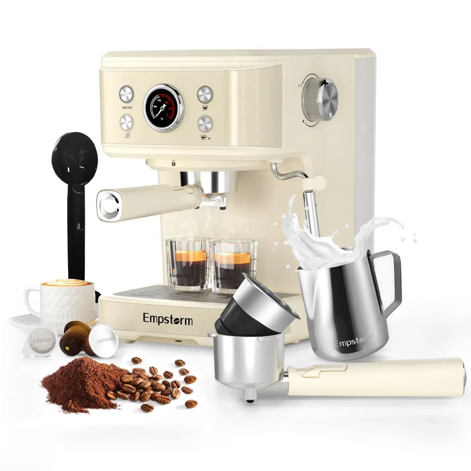 Caffettiere portatili semiautomatiche multifunzionali per uso domestico espresso da 20 bar