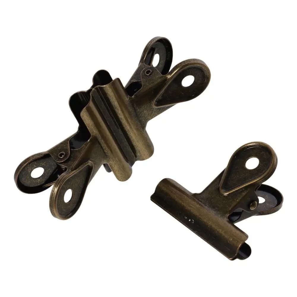 Clip in metallo bronzo vintage da 1,97 pollici/5 cm Clip per biglietti per archiviazione documenti in bronzo Clip a coda lunga in acciaio inossidabile per ufficio