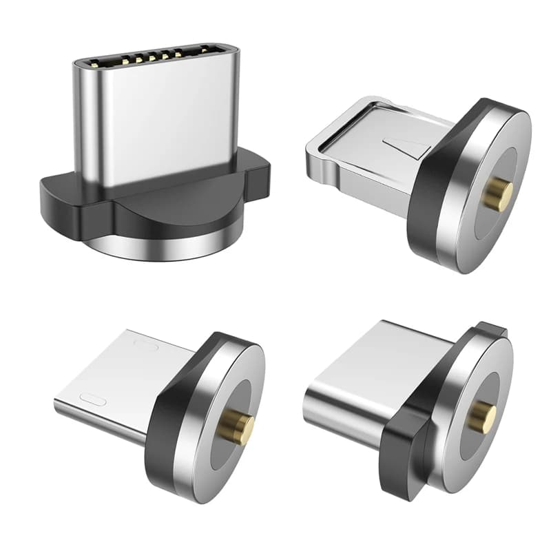 Adattatore cavo di ricarica con testa magnetica per iPhone IOS Android Spina cavo magnetico Tipo C Micro USB C Spine Spina caricatore magnetico
